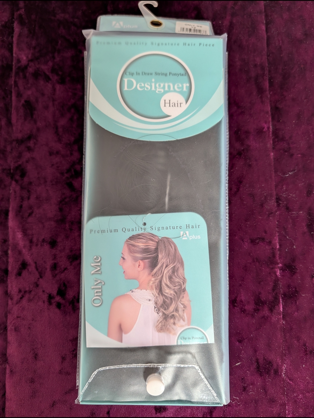 Designer Hair Clip-In Ponytail - Black